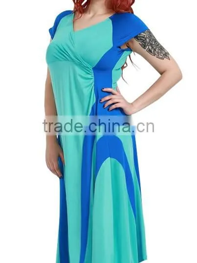 2016 New Summer Long Sexy Women Casual Short Sleeve Ladies Dresses photo-2