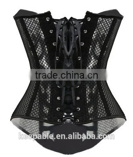 2016 Womens Black Striped Fishnet Bodystocking Underwear photo-3