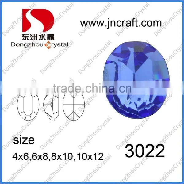 China Factory Price Decorative Lead Free Capri Blue Oval Crystal Rhinestone for Jewelry Accessories photo-5