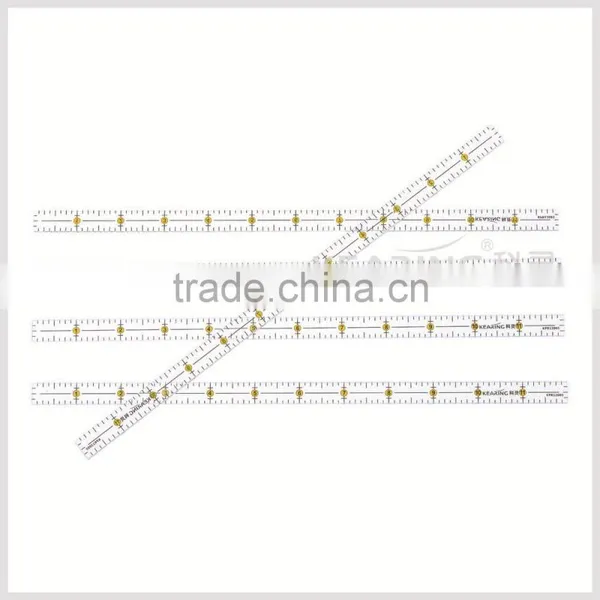 2017 China 12"*0.5" Straight Rigid Plastic Inch Patchwork Ruler for Fashion Design#KPR12005 photo-4
