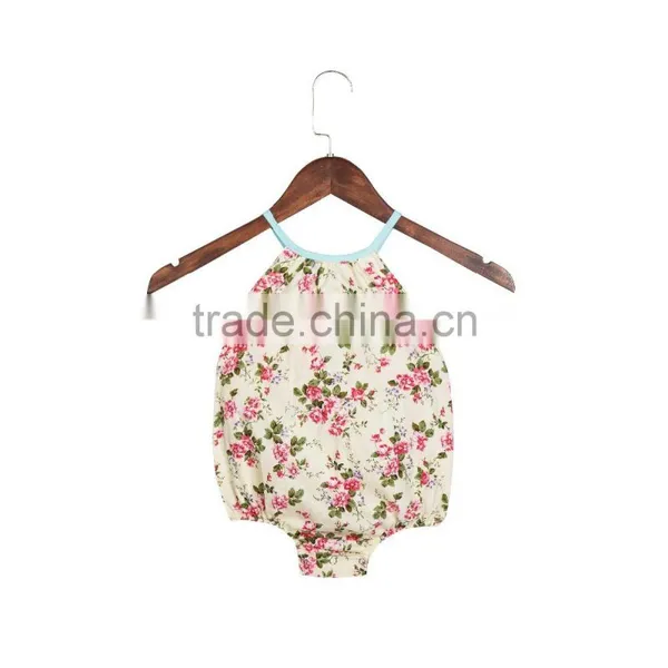 2017 Summer Hot Sale Boutique Baby Clothing Rompers Baby Girl Vintage Bubble Rompers Infant and Toddlers Clothing Floral Rompers photo-3