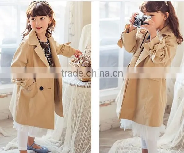 Zm35783a Children's Boutique Clothing Latest Design Girls Trench Coat photo-5