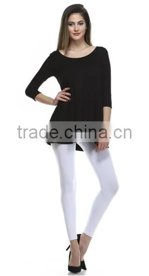 2016 Blouse and Shirt for Ladies Fashion Elbow Sleeve Tunic Blouse With Soft Flowy Drape photo-6