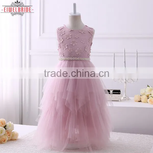 Custom 5-6 Years Girl Tulle/Net Flower Girl Dress photo-2