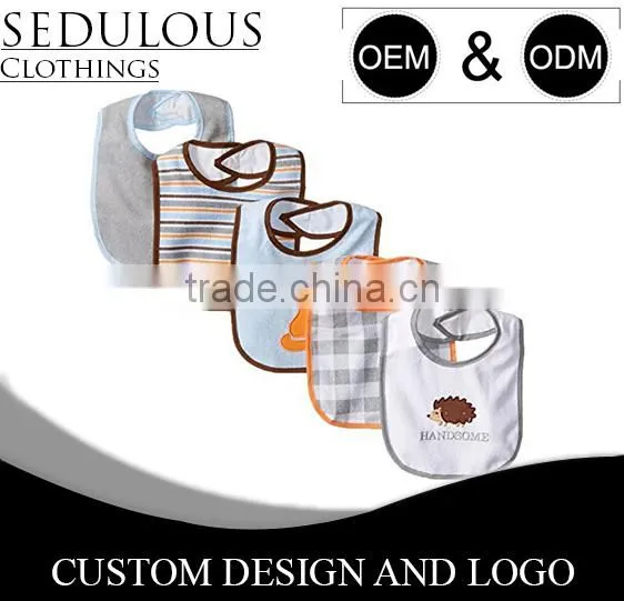 Personalized Double Layer Baby Bib 100% Cotton Front & 100% Polyster Back