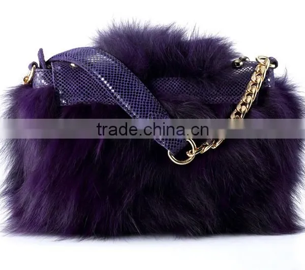 Factory Directly Supply Luxury Fashion Ladies Handbags Real Fox Fur Bag photo-6