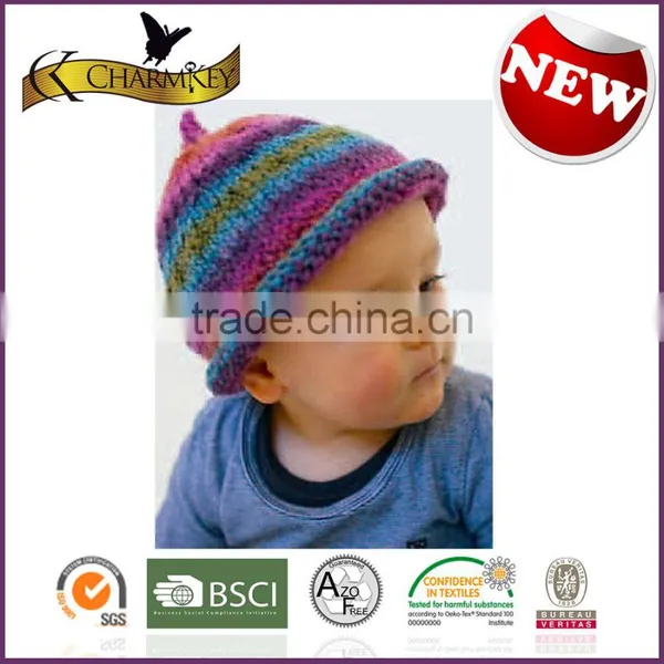 Charmkey Baby Knitting Yarn Good Elastic Rainbow Polyester Textured Yarn photo-6