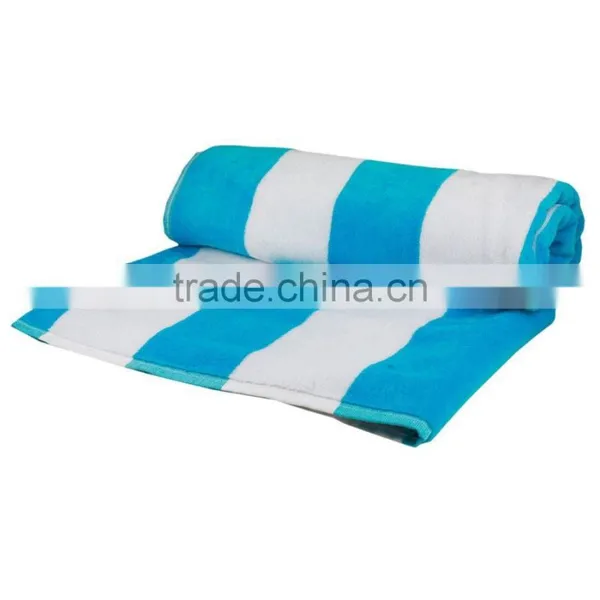 100% Cotton Banded Satin Towel Striped Beach Towel photo-2