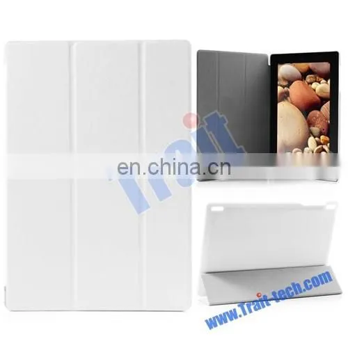 New Arrived Tri-fold Multi-angle Stand Flip Leather Case for Lenovo IdeaTab 10.1 S6000 WiFi Version,flip Leather Case for Lenovo photo-2