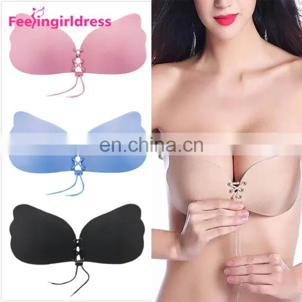 Latest Design Women Self Adhesive Seamless Backless Sexy Strapless Bra photo-5