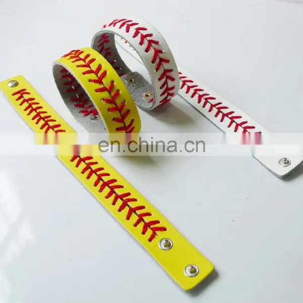 Popular Cheap Leather Sports Softball Bracelet photo-4
