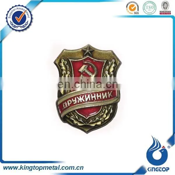 Custom Button Badge Pins,metal Star Shape Military Badge photo-3