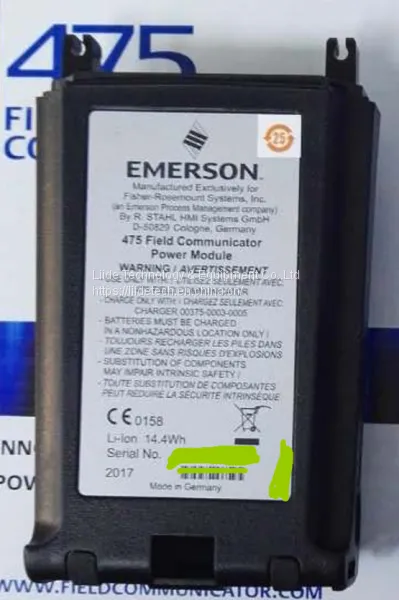 Emerson 475 Field Communciator Rechargeable Lithium Ion Li-Ion Power Module/Battery photo-3