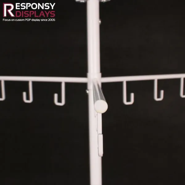Modern 360 Degree 2 Tiers Retail Floor Metal Spinning Lady Bags Display Rack photo-4