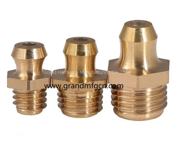 High Quality 1/8 1/4 3/8 G Thread Brass Grease Nipples in All Sizes photo-4