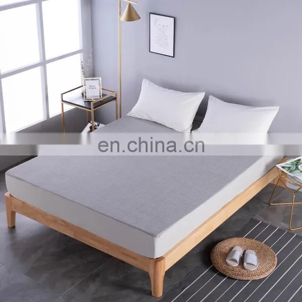 Cotton Fitted Sheet Waterproof Mattress Protector Queen Size Mattress Cover Anti-Wrinkle Fade Resistant Mattress Encasement Elas photo-2