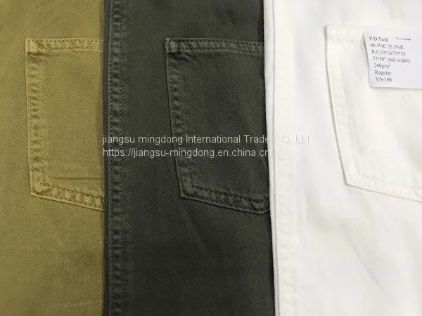 66.5%Cotton 33.5%Rayon Twill Fabric photo-3