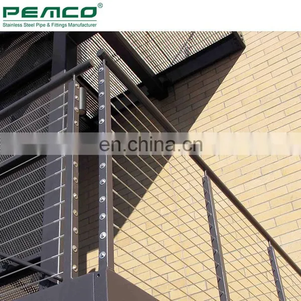 High Quality Balcony Stainless Steel Tensioning Cable Railing System Kits Balustrades Post photo-6