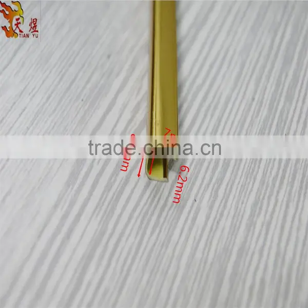 Best Quality Beauty Your Product 6mm u Shape Golden Shiny Plastic Cover Edge Trim Strip Plastic Components