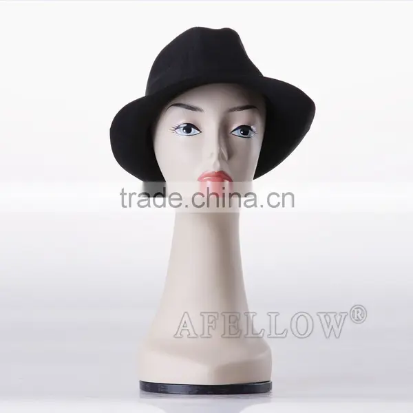 Plastic Female Head Mannequin Dispaly Jewelry/ Hat /scarf/wig Mannequin Head H1003 photo-2