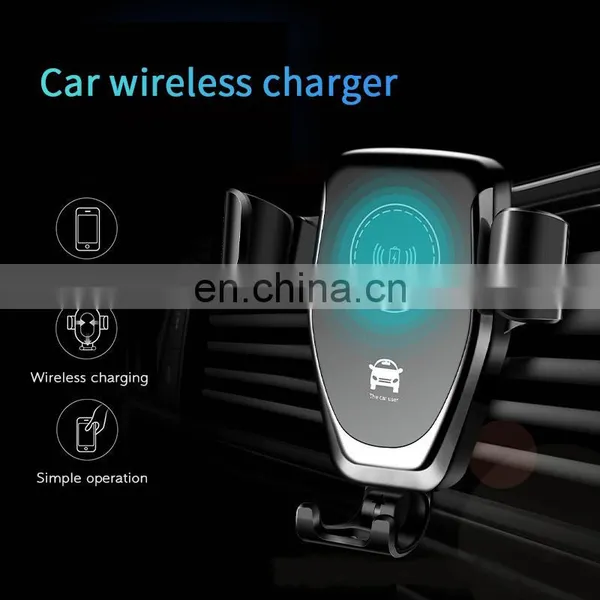 Qi Wireless Car Charger Phone Holder 10W 2020 New Product Wholesale Mobile Phone Q12 Car Wireless Fast Charger For IPhone photo-3