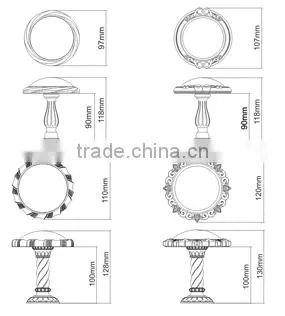 JCB09 Curtain Wall Hook Curtain Rod Tassel Tiebacks photo-6