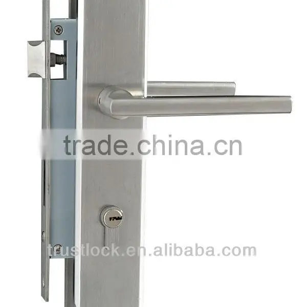 LH240-6:SUS304 Lever Door Handle With Plate