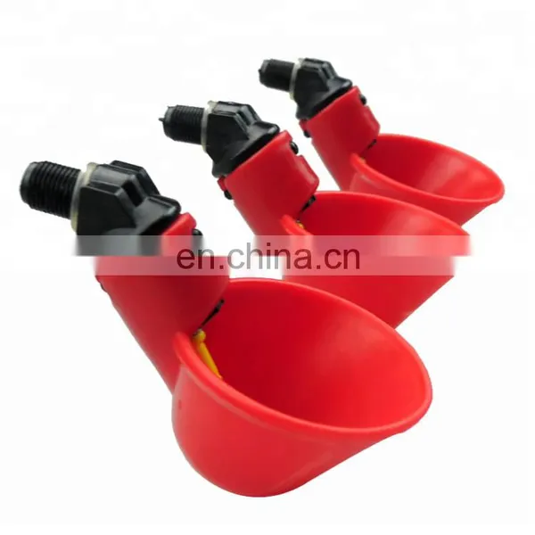 Nipple Drip Cup Chicken Poultry Drinker Automatic Water Plastic Attaches Waterer Cup