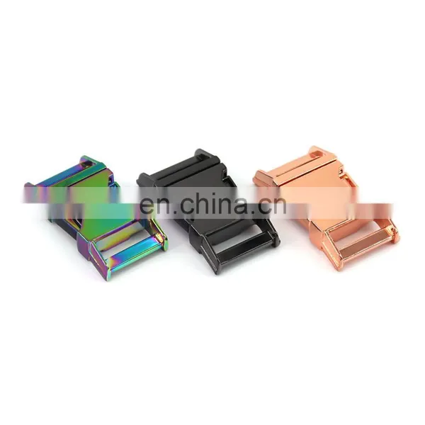 Factory Design Noble Golden Color Smooth-faced Easy-to-pull Solid Backpack Strap Buckle photo-4