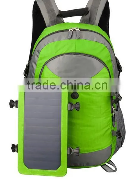 Solar Bicycle Charger Bag, Solar Charger Backpack With 6.5 Watts Solar Panel,green Solar Backpack,solar Hydration Backpack photo-2