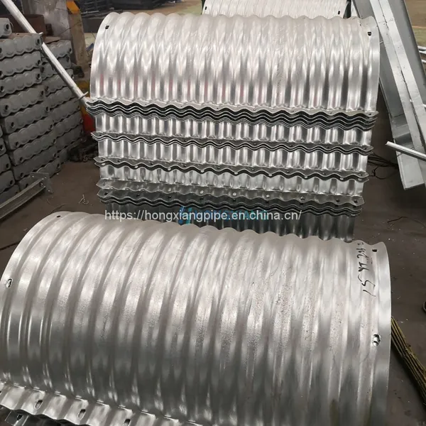 Metal Culvert Pipe Two Plates Assembled Large Diameter Corrugated Pipe Supplier photo-5