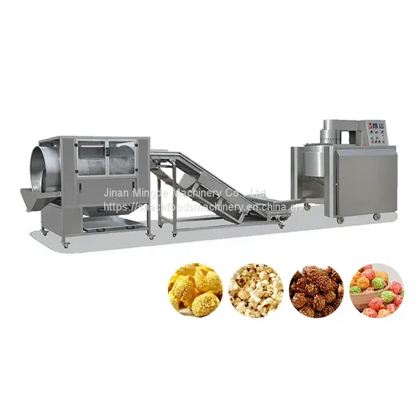 2024 Popular Highly Automatic Ball Shape Popcorn Making Machine Manufacturers Factory Price Coated Flavored Popcorn Processing Line