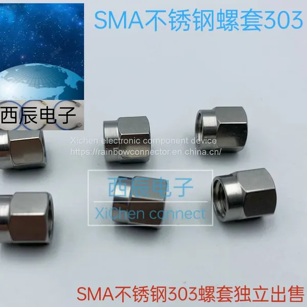RF Coaxial Connector SMA303 Stainless Steel Threaded Sleeve photo-3