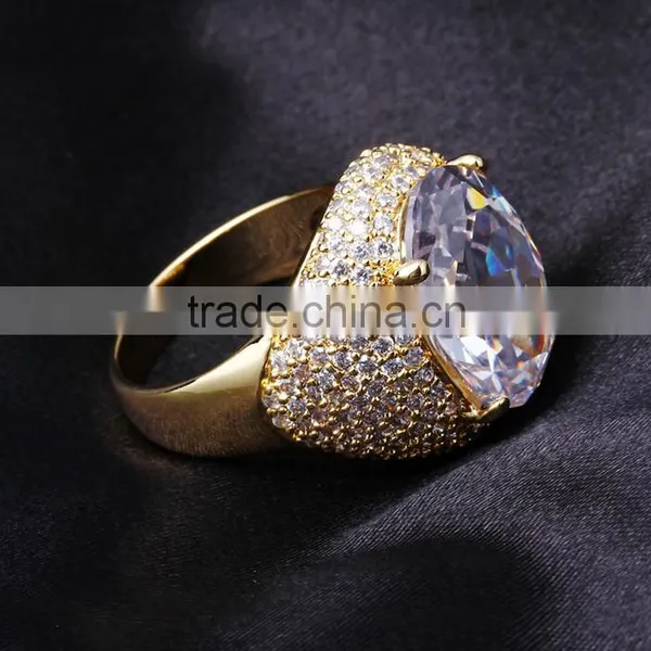 On Sale Fall 2016 Bridal Jewelry Big Zircon Crystal Propose Gorgeous Oval Ring photo-5