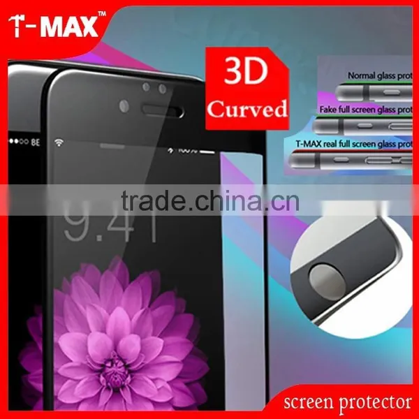 3D Curved Full Corning Gorilla Glass Tempered Glas for Iphone 6 Screen Protector Tempered Glass