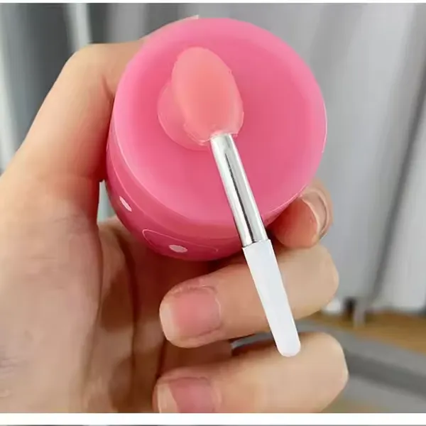 Convenient Single Makeup Lipstick Brush Unique Design Mini Food-Grade Silicone With Suction Cup Lip Mask Comfortable Handle photo-4