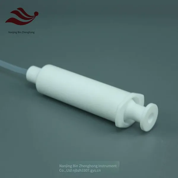 50ml Ptfe (teflon) Syringe With Connecting Tube Fitting, Sampler and Injector Resistant to Acid and Alkali Corrosion, Customizable and Processable photo-2