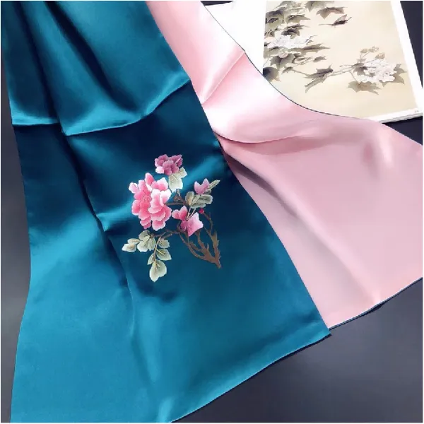 Embroidered Long Scarf