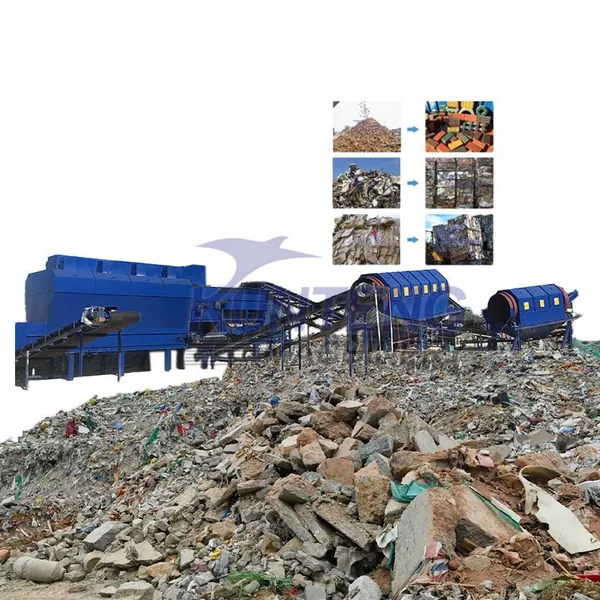 Construction Waste Separator Drum Trommel Screen Waste Sorting Machine Waste Recycling Machine EPC