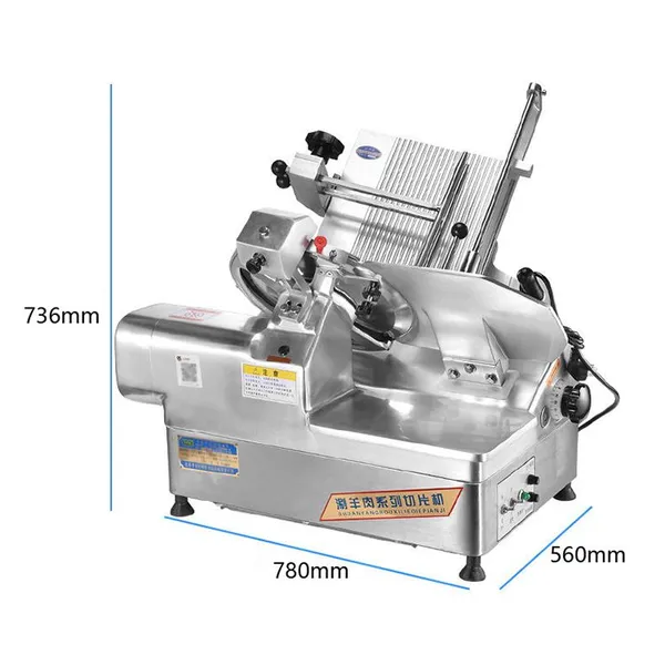 MO-QDMECH Electric Meat Slicer Machine RL117 12 Inch Commercial Stainless Steel Blade Frozen Beef Mutton Slicer 48 Pcs/min photo-4