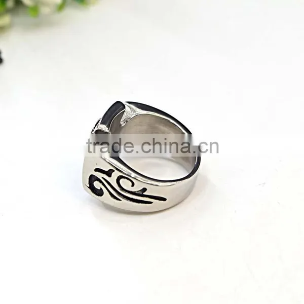 Catholic Jewelry Vintage Cross Stainless Steel Ring photo-3