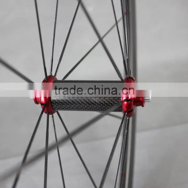 38mm Clincher Carbon Fiber Wheels Bicycle Wheelset Road Bike With Powerway R36 Hub Sapim Cx-ray Spoke photo-3