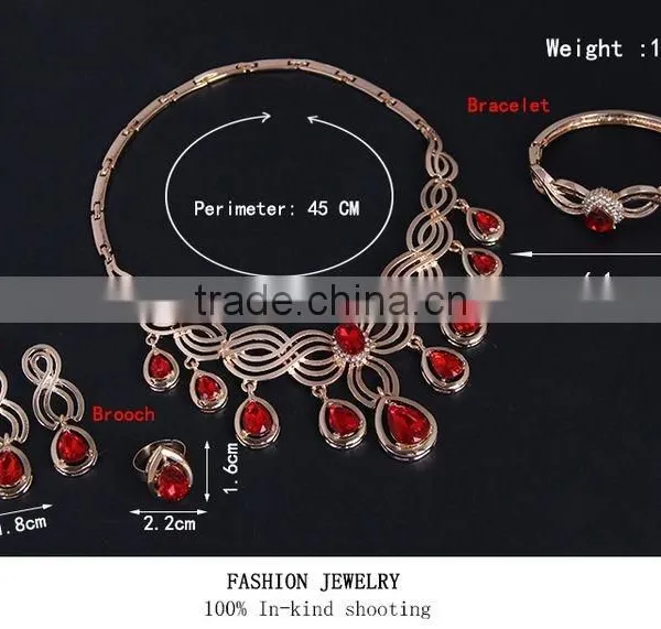 France Imitation Diamond Fake Gold Young Girls Gold Plated Fashion Jewelry Sets photo-4