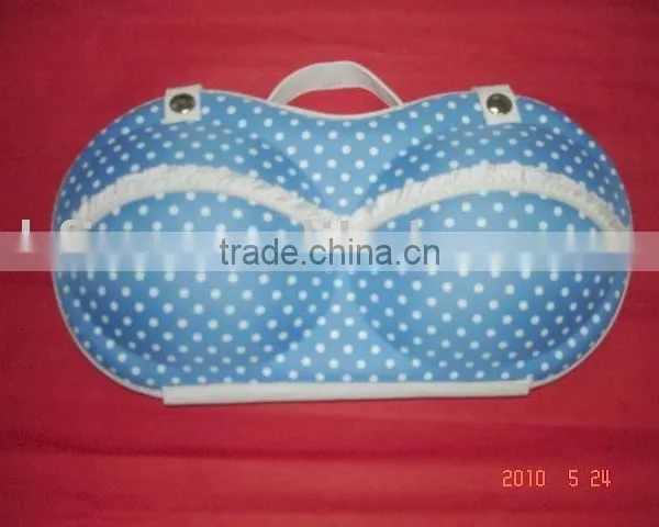 Polka Dot EVA Bra Bag/case/box to Travel for Lady