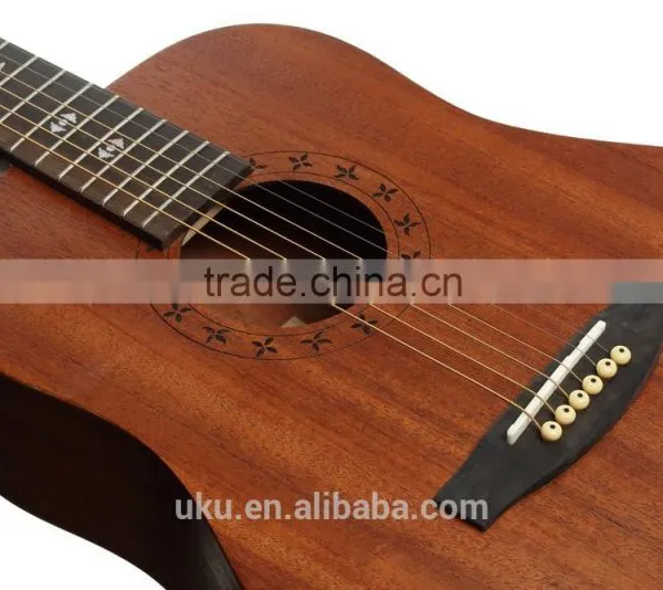 Chinese Wholesale 34" Mahogany Body Acoustic Travel Guitar Western Guitar photo-5