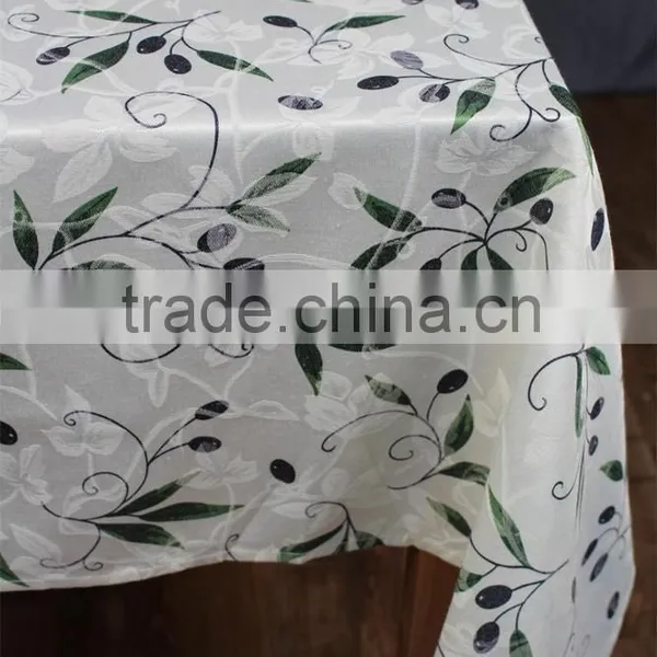 100% Polyester Popular Olive Printing Cheap Table Cloth photo-5