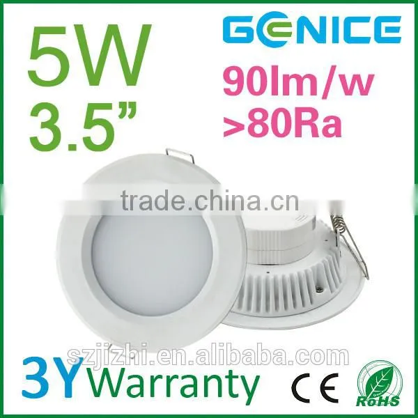 AC100-240V CRI>80 Non-isloated Driver 3.5'' 5W Led Downlights