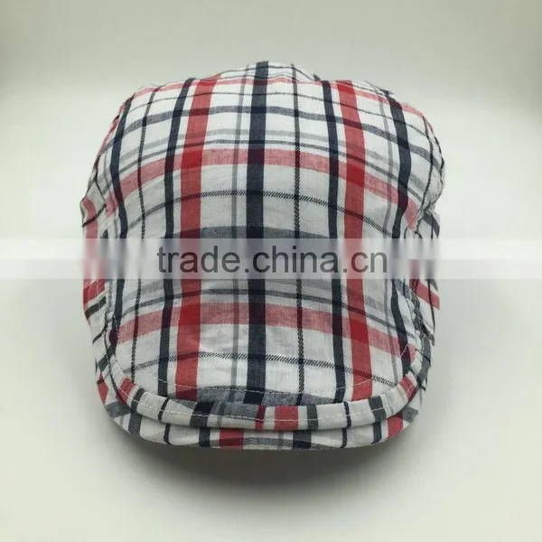 Custom Promotional Check Cotton Ivy Hat photo-3