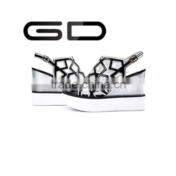 Fast Delivery Beach Sandals Grids Comfortable Female Wedge Summer photo-5