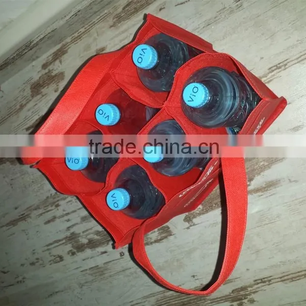Reinforced 6 Bottles Non Woven Fabric Wine Bag Manufacturers photo-2